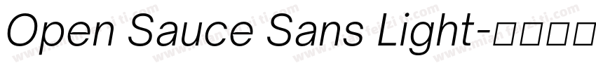 Open Sauce Sans Light字体转换